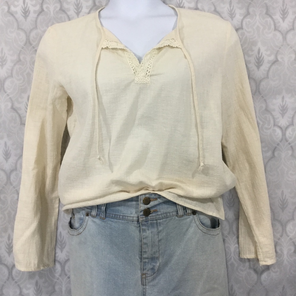 New York & Co Boho Peasant Blouse